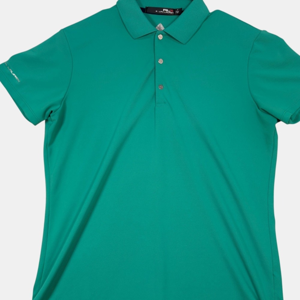 RLX Ralph Lauren‎ Polo Shirt Large Womens Four Seasons Golf Club Green